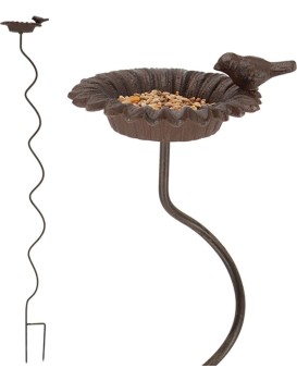 Kŕmidlo pre vtáky SPIRAL 128 cm hnedé