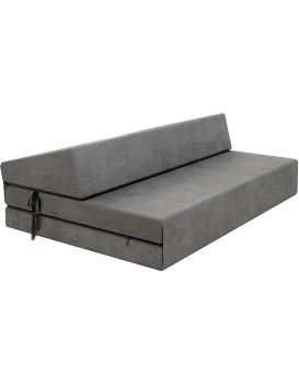 Skládací matrace a pohovka SUZI COMFORT TRINITY 121 cm tmavě šedá