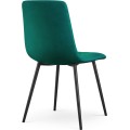 Čalúnená jedálenská stolička Milo fľaškovo zelená