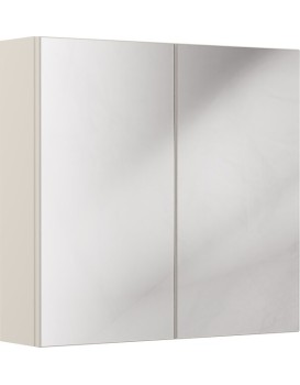 Horná kúpeľňová skrinka Bella Cashmere so zrkadlom 2D 80 cm kašmír