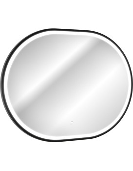 LED zrkadlo APOLLO 90x70 cm čierne