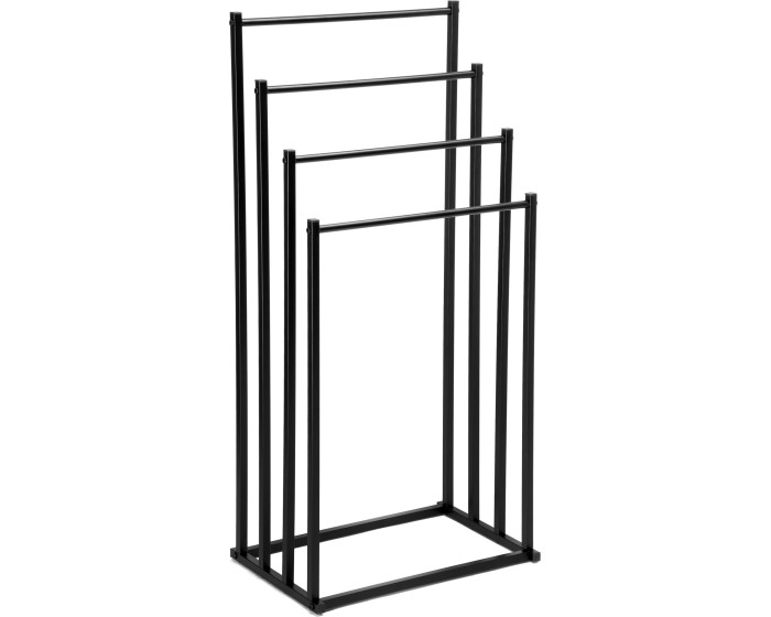 Vešiak na uteráky so 4 ramenami TORMES čierny