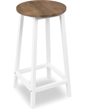 Barová stolička Flint biela/dub rustikálny