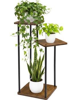 Stojan na květiny Tomas 81 cm černý/hnědý