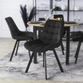 Čalúnená jedálenská stolička RICKY čierna