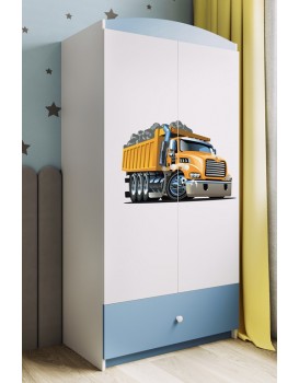 Detská skriňa Babydreams 90 cm nákladiak modrá