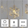 LED vánoční závěs Snowflakes 84 cm teplá bílá