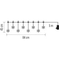 LED vánoční závěs Snowflakes 84 cm teplá bílá