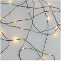 Vánoční LED řetěz Nanos zelený s časovačem 4 m teplá bílá