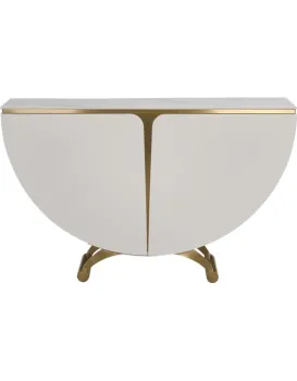 Designová komoda Stilig ST309 140 cm bílý/zlatý/mramor