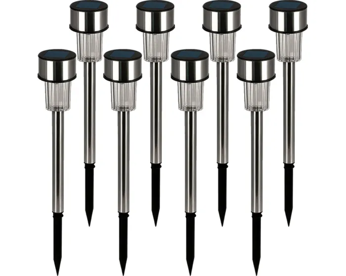 Sada 8 ks solárnych LED lámp Less čierna/viacfarebná