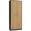 Knižnica OLIV 2D antracit/dub artisan