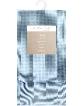 Obrus AmeliaHome priehľadný biela/modrá 40 x 140 cm