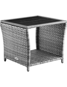 Záhradný odkladací stolík Gerid 45 cm sivý