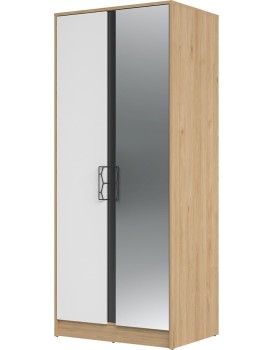 Šatníková skriňa Moet 70 84 cm orech americký Jackson/biela/grafit