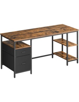 Písací stôl Vasagle Grindstone 160 cm čierny/hnedý