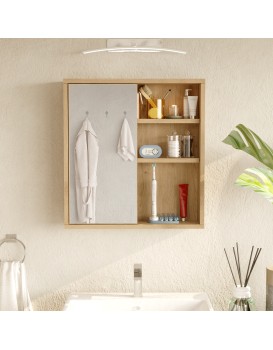 Kúpeľňová skrinka so zrkadlom Houseland Ivy dub Castello