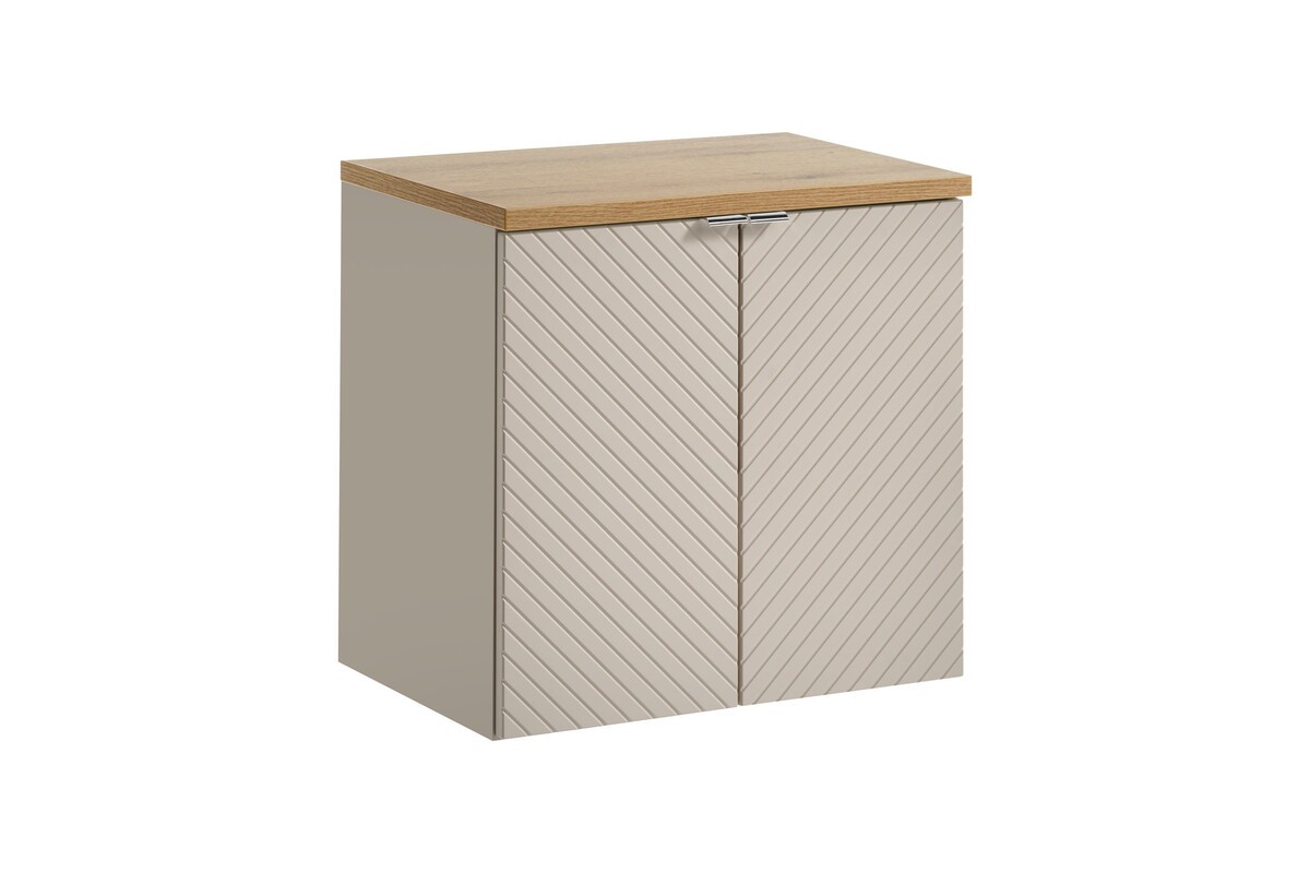 Comad Závěsná skříňka Viva Cashmere s deskou 60 cm kašmírová/dub evoke