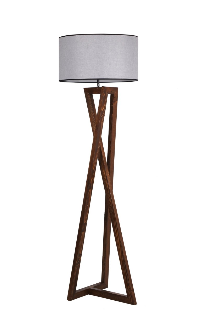 Stojacia lampa Macka 166 cm hnedá/matná šedá