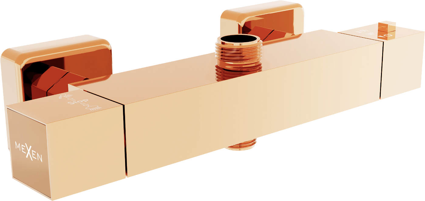 Termostatická sprchová batéria MEXEN CUBE I rose gold