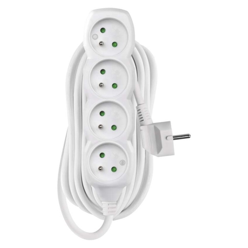 EMOS Prodlužovací kabel se 4 zásuvkami 1,0 mm² KIKOK 7 m bílý